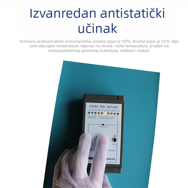 Prilagodljiva antistatična gumena podloga za stol, 2–3 mm, bez mirisa, ekološki prihvatljiva i udobna