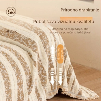 Presvlaka za kauč s potpunim prekrivanjem, protuklizna, lagani luksuz retro stil, univerzalna za sve sezone, model 2026