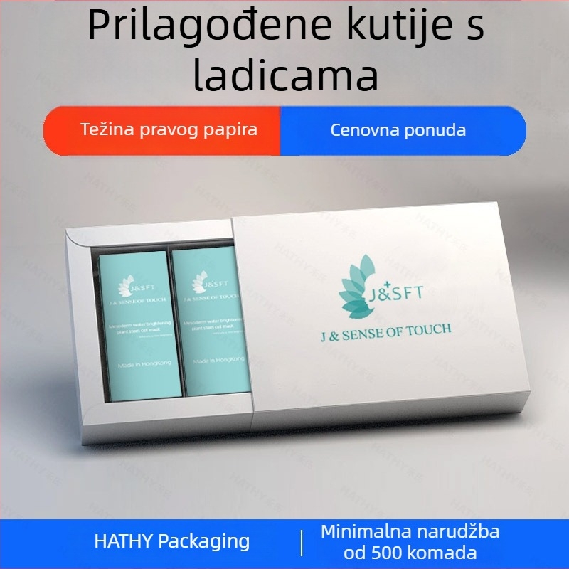 Prilagođena kutija za pakiranje donjeg rublja s dizajnom ladice, sklopiva kutija za poklone, otisnuta šarena kutija za čarape.