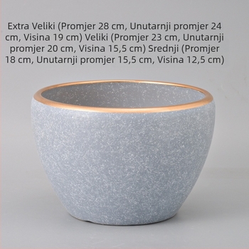 Keramički veliki lonac za cvijeće, minimalistički nordijski stil, pogodna za balkon, orhideje i sukulente, za unutarnju upotrebu.