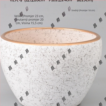 Keramički veliki lonac za cvijeće, minimalistički nordijski stil, pogodna za balkon, orhideje i sukulente, za unutarnju upotrebu.