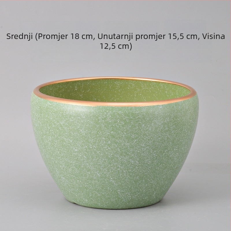 Keramički veliki lonac za cvijeće, minimalistički nordijski stil, pogodna za balkon, orhideje i sukulente, za unutarnju upotrebu.