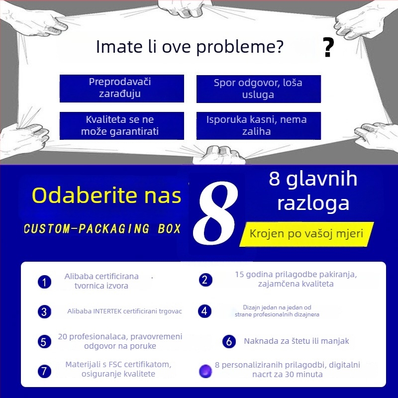 Bijela kartonska kutija s prozirnim prozorom za pakiranje donjeg rublja i kozmetike