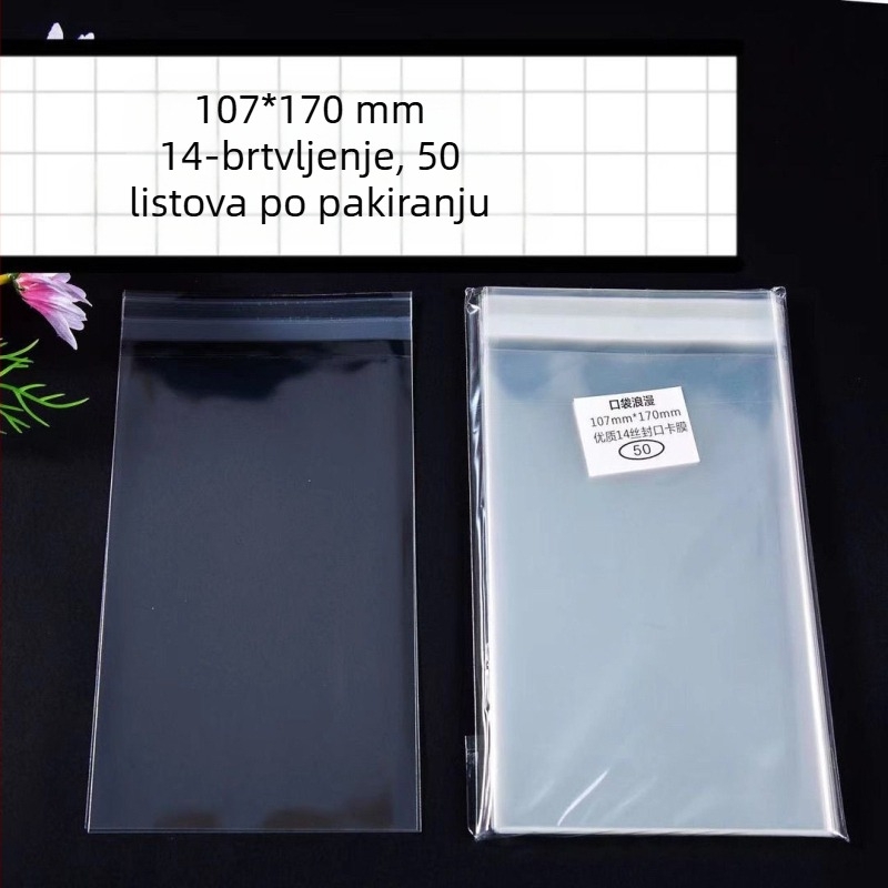 Pocket Romance vrećica za kartice sa samozapečnim zatvaranjem, 107 × 170 mm, pogodna za poštanske kartice 105 × 150 ili 105 × 168