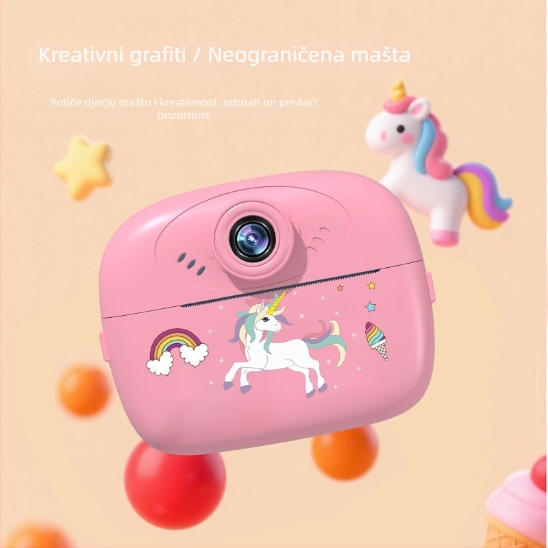 Dječja kamera s trenutačnim printom i stilom videoigre, pametna kamera inspirirana SLR