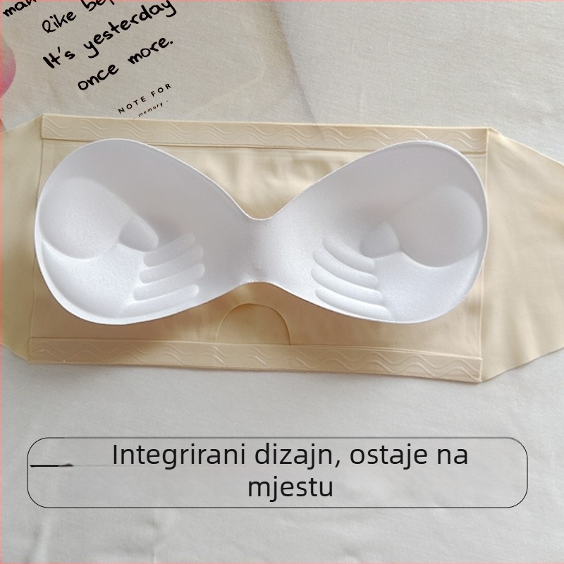 Bez naramenica silikonski grudnjak bezšavni, protuklizni, podesivi stražnji dio, wrap dizajn, bez žice