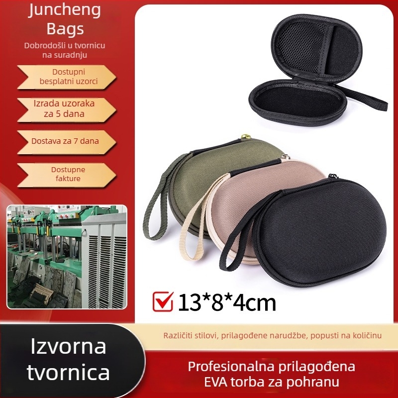 Ovalna EVA torbica za pohranu slušalica i bežični Bluetooth mikrofon, digitalna kutija za pohranu