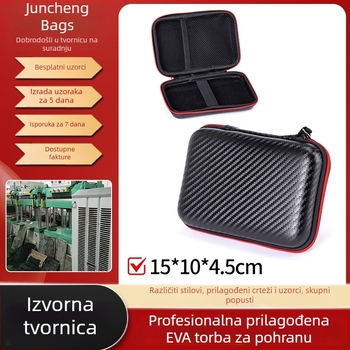 Torba s tvrdim kućištem za pohranu – EVA materijal, za vanjski tvrdi disk, power banku, gaming konzolu, kabeli i slušalice