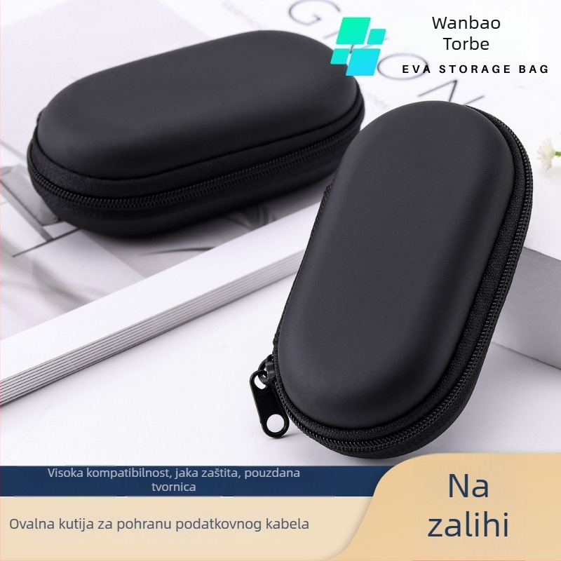 Ovalna EVA torbica za kabeli – USB flash disk, punjače i Bluetooth slušalice
