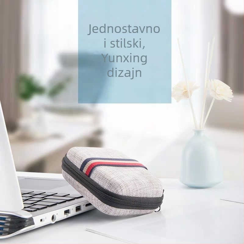 Višenamjenska digitalna torbica za slušalice, kabele, Bluetooth punjač i tvrdi disk; kutija za pakiranje s logom
