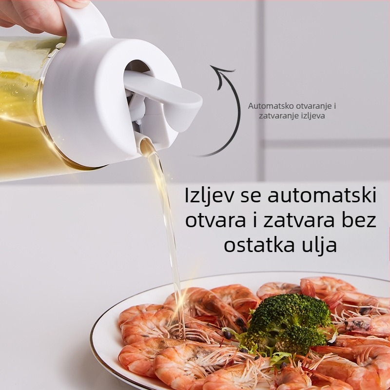 Staklena boca za ulje s automatskim otvaranjem i zatvaranjem, set za sojin sos i ocat