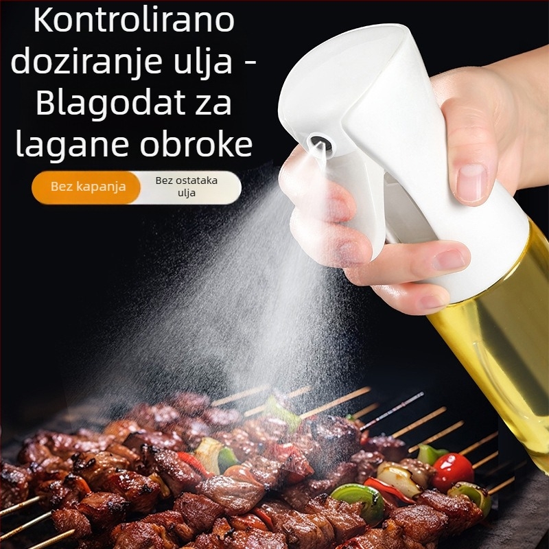 Staklena boca za raspršivanje ulja za kućnu upotrebu, bez kapljica, atomizator za jestivo ulje, nepropusna posuda za začinske mješavine