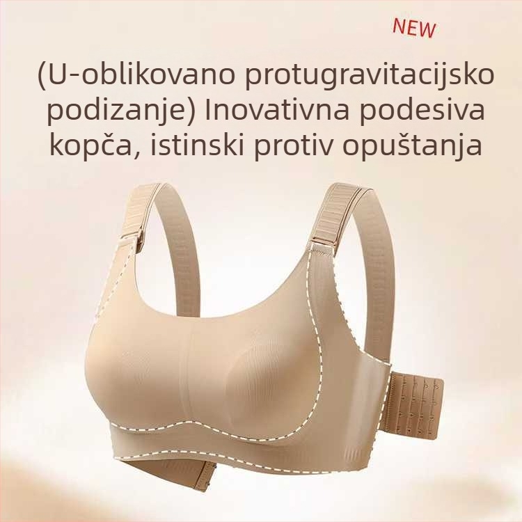Prilagodljiv grudnjak za podizanje s dizajnom usnija zeca, pune košarice, četiri reda zatvarača