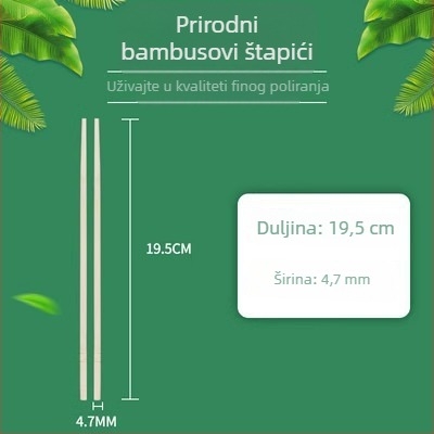 Jednokratne bambus štapići za restorane, povoljni pribor za brzu hranu, higijenski i udobni za kućnu upotrebu i dostavu.