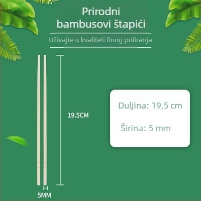 Jednokratne bambus štapići za restorane, povoljni pribor za brzu hranu, higijenski i udobni za kućnu upotrebu i dostavu.