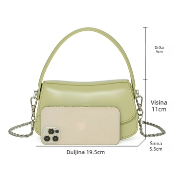 Torba od prave kože sedlasteg stila za žene, 2026 novi model, kravlja koža, svestrana preko ramena i crossbody, butik dizajn