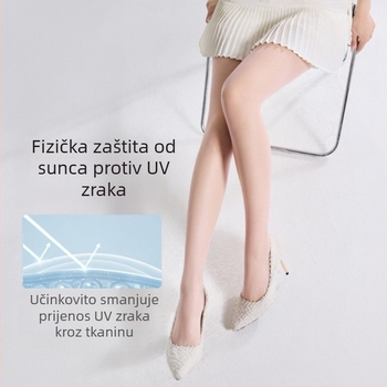 Ultra-tanke pantyhose s UV zaštitom, mentol boja, nude efekt, visoka prozirnost