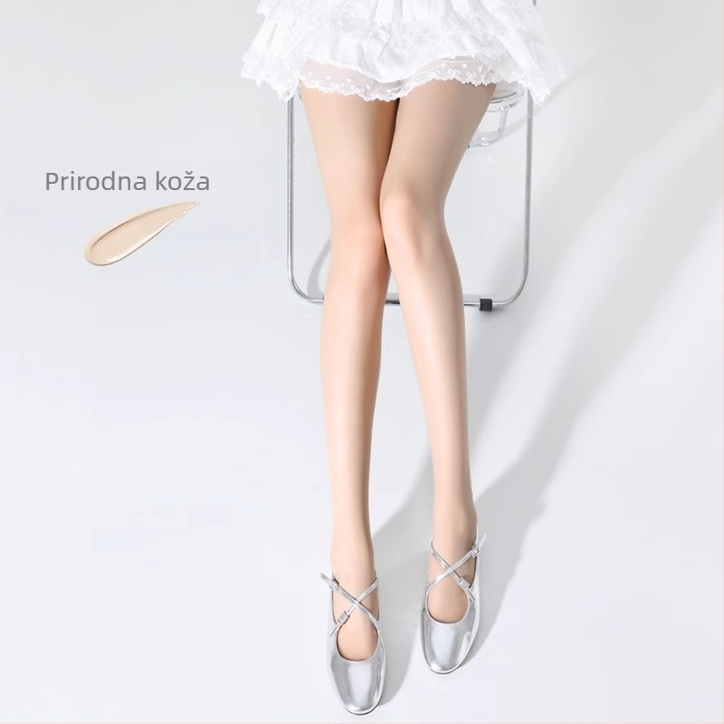 Ultra-tanke pantyhose s UV zaštitom, mentol boja, nude efekt, visoka prozirnost
