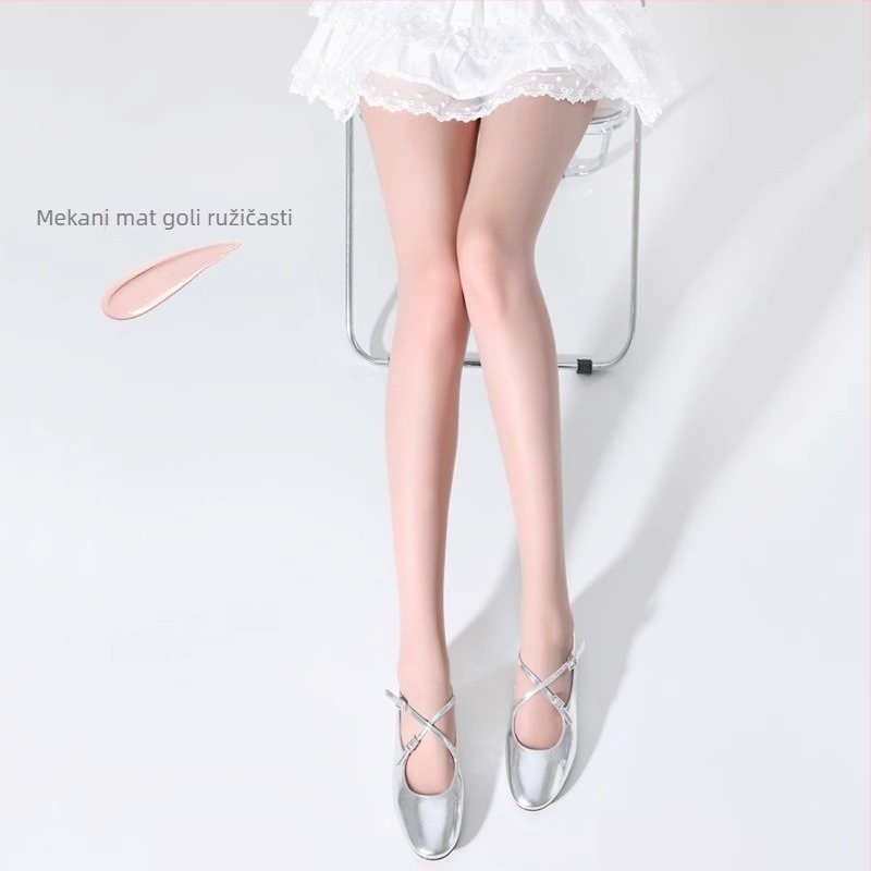 Ultra-tanke pantyhose s UV zaštitom, mentol boja, nude efekt, visoka prozirnost