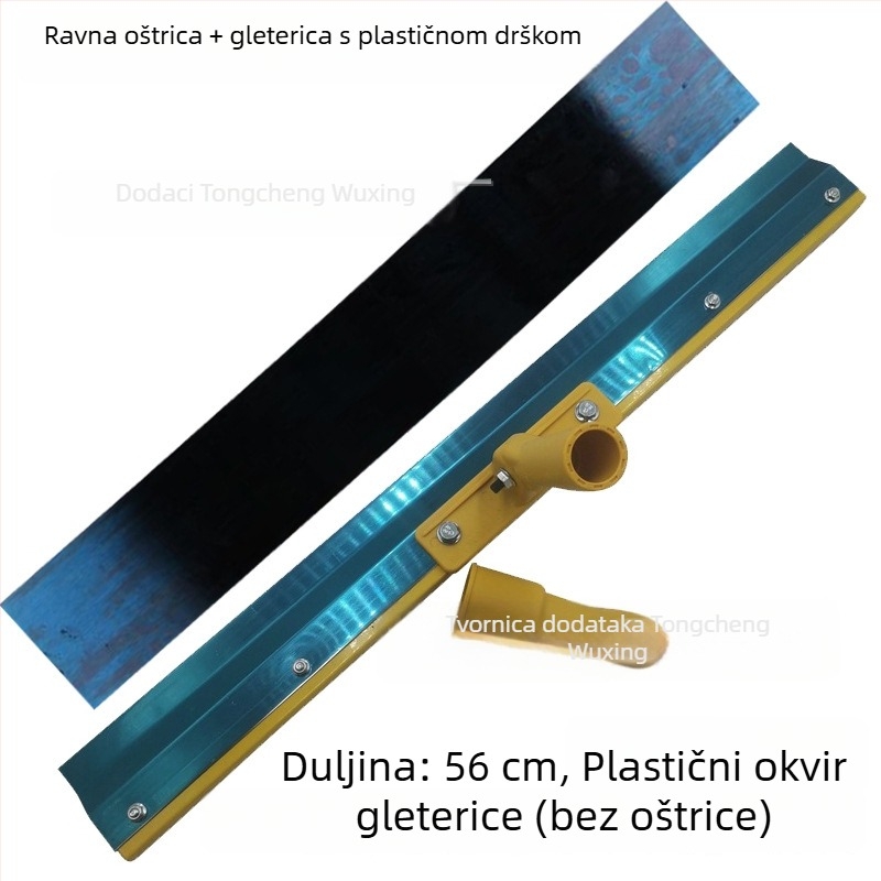 Alat za samoniveliranje betonskog poda s zubastim škrabom, rotirajući i prilagodljivim smjerom, kompatibilan s teleskopskom šipkom