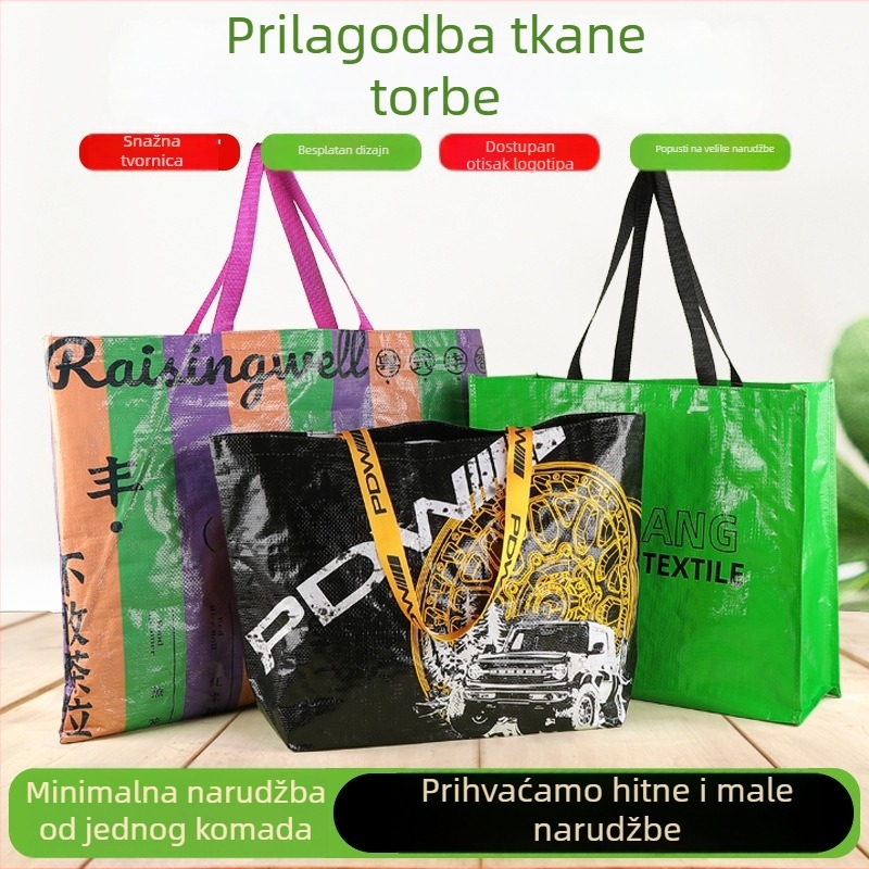 Prilagođene PP tkané tote torbe, upečatljive i ekološki prihvatljive darovne torbe