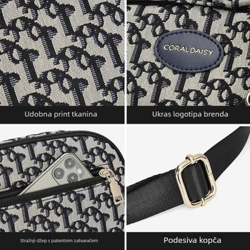 Carlo Daisy Ženska crossbody torba 2025, lagana, moderna, za svakodnevnu uporabu, školjkasta torba, mala torba