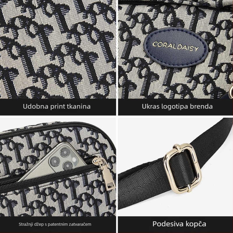 Carlo Daisy Ženska crossbody torba 2025, lagana, moderna, za svakodnevnu uporabu, školjkasta torba, mala torba
