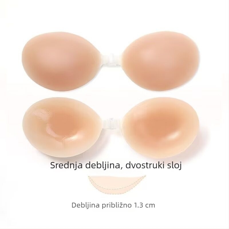 Silikonska samoljepljiva pločica za grudi za haljine bez rukava, nevidljiva, podiže dekolte i povećava volumen malih grudi