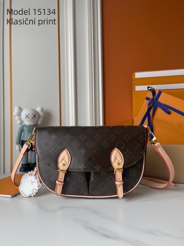 Lüjia 2025 novi model kožna ženska Saddle bag torbica, retro vintage stil, preko ramena