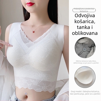 Binying Plus Size Ženski Sportski Grudnjak s Punim Košarom, Bezšivan, Bez Žice, Tanak, Ugrađenim Jastučićem, Jednodelni, Jesen-Zima