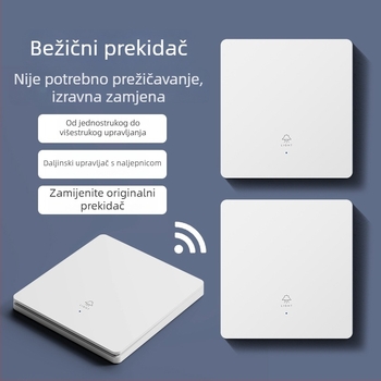 Pametan bežični prekidač daljinskog upravljanja, kućna upotreba, dvostruka i višestruka kontrola, bez ožičenja, jednostavno pričvršćivanje
