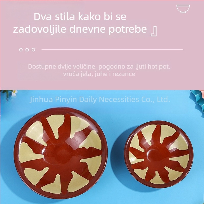 Melamin set posuđa u stilu porcelina sa zdjelama za rezance – izdržljiv za studentski dom