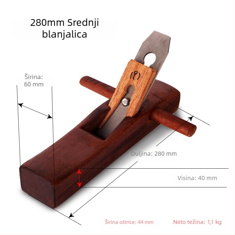 Premium planer od rosewooda, ručni planer za DIY drvodjelstvo, alat majstora