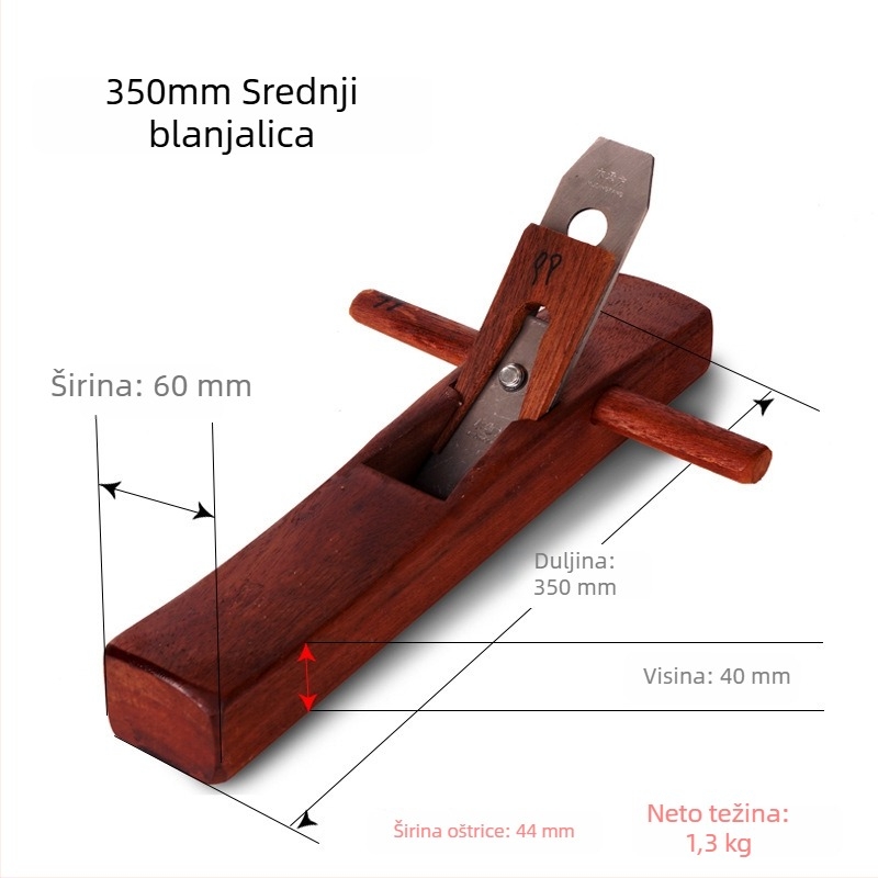 Premium planer od rosewooda, ručni planer za DIY drvodjelstvo, alat majstora