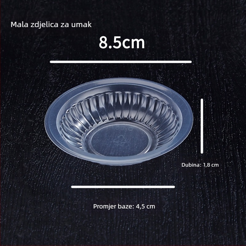 Jednokratne plastične posude za začine, 130 ml, pogodne za umake za hot pot, umake za potapanje, ocat i sojin umak.