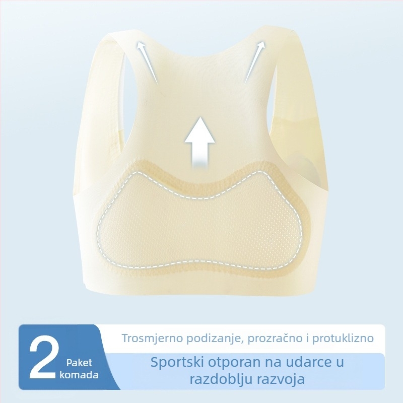 Sportski grudnjak od ice silk, 3/4 košarica, tanke oblikovane košarice, prozračna stražnja strana, najlon.
