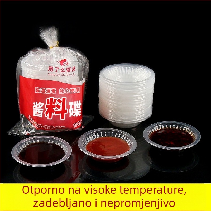 Jednokratna plastična posudica za začine od PP, 50 ml, za senf, ulje, ocat i čili umak