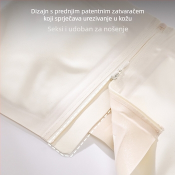Sutien bez naramenica, tanak i bešivan, s prednjim kopčom i zipom, podiže i skuplja bočne grudi