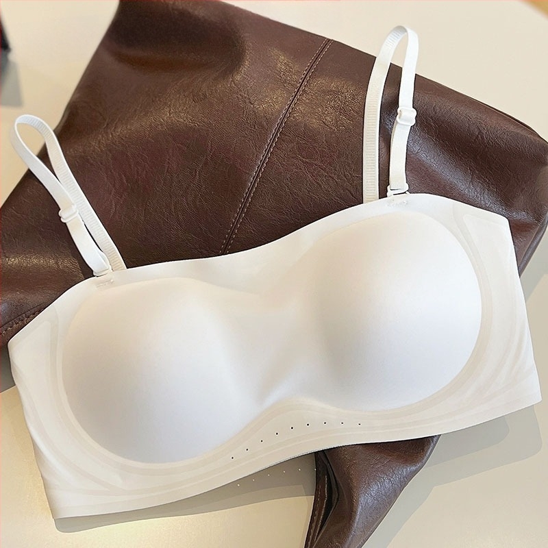 Sutien bez naramenica za žene, dvostruko nošenje, sa specijalnim nevidljivim temeljem tekućine, protuklizni tube top, lijep leđa