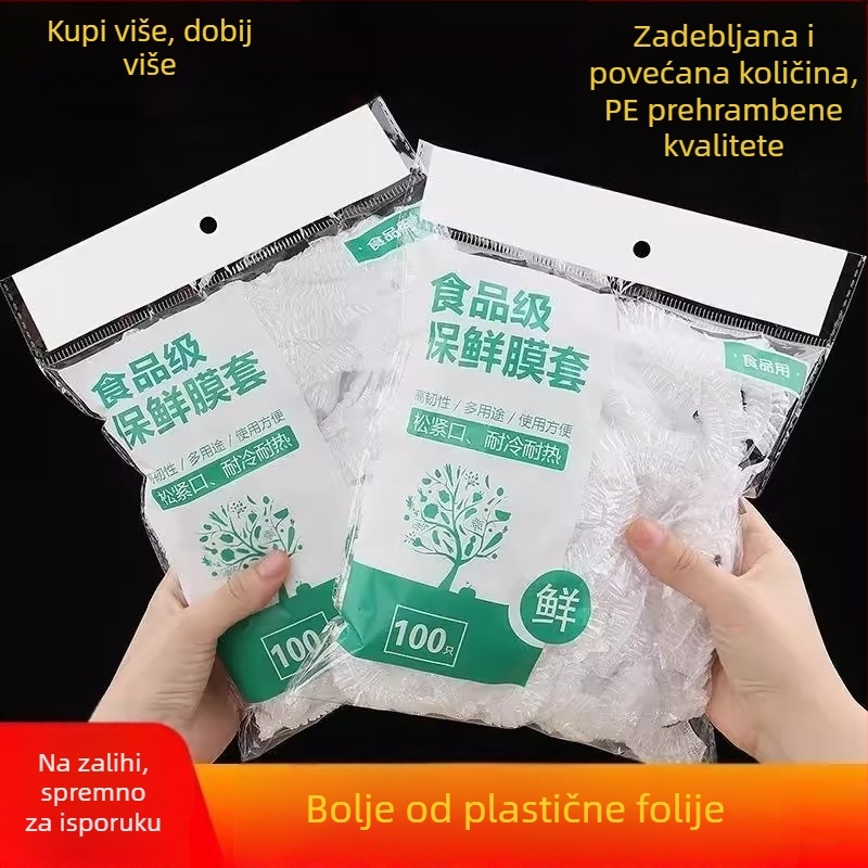 Set od 300 jednokratnih pokriva od plastične folije, hrana sigurna, za posude u mikrovalnoj pećnici