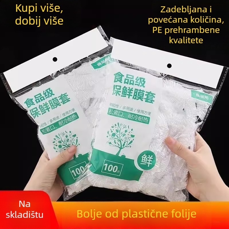 Set od 300 jednokratnih pokriva od plastične folije, hrana sigurna, za posude u mikrovalnoj pećnici