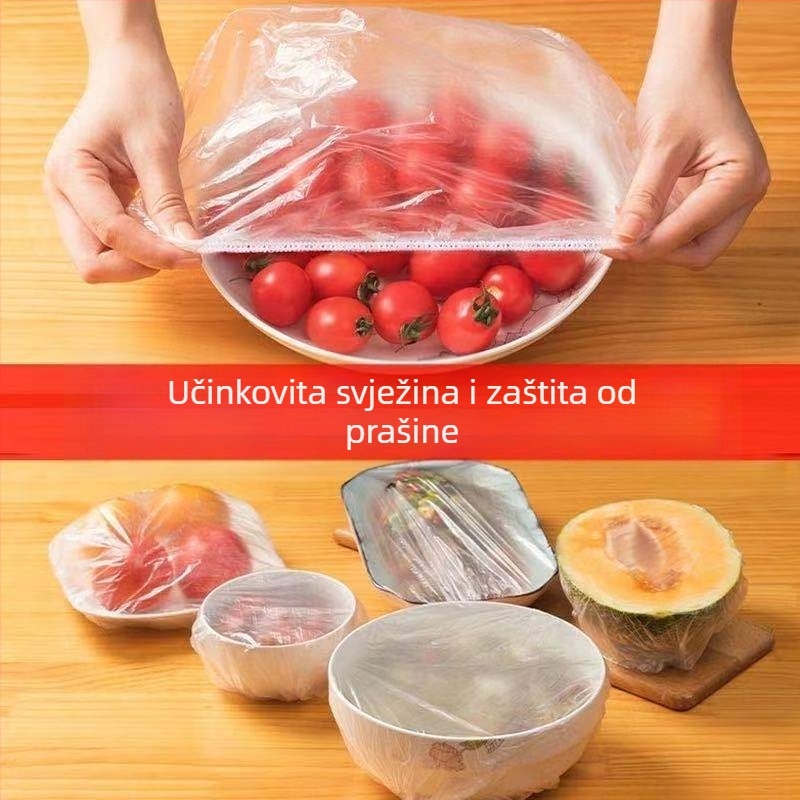 Deblji i veći poklopac za očuvanje svježine s elastičnim otvorom, plastika visoke kvalitete, za kuhinju i hladnjak, pogodan za ostatke u zdjelama i tanjurima