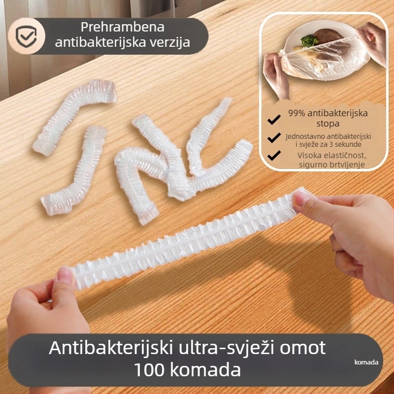 Deblji i veći poklopac za očuvanje svježine s elastičnim otvorom, plastika visoke kvalitete, za kuhinju i hladnjak, pogodan za ostatke u zdjelama i tanjurima