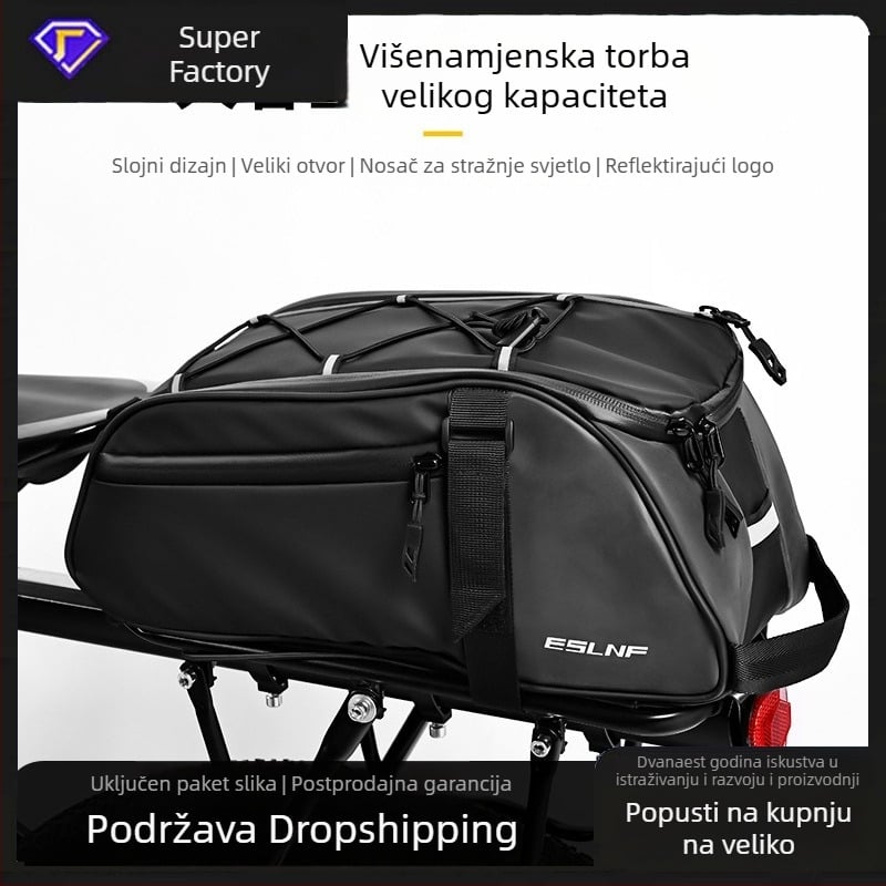 ESLNF Torba za stražnji nosač bicikla, velik kapacitet, MTB, otporna na prašinu i skladištenje