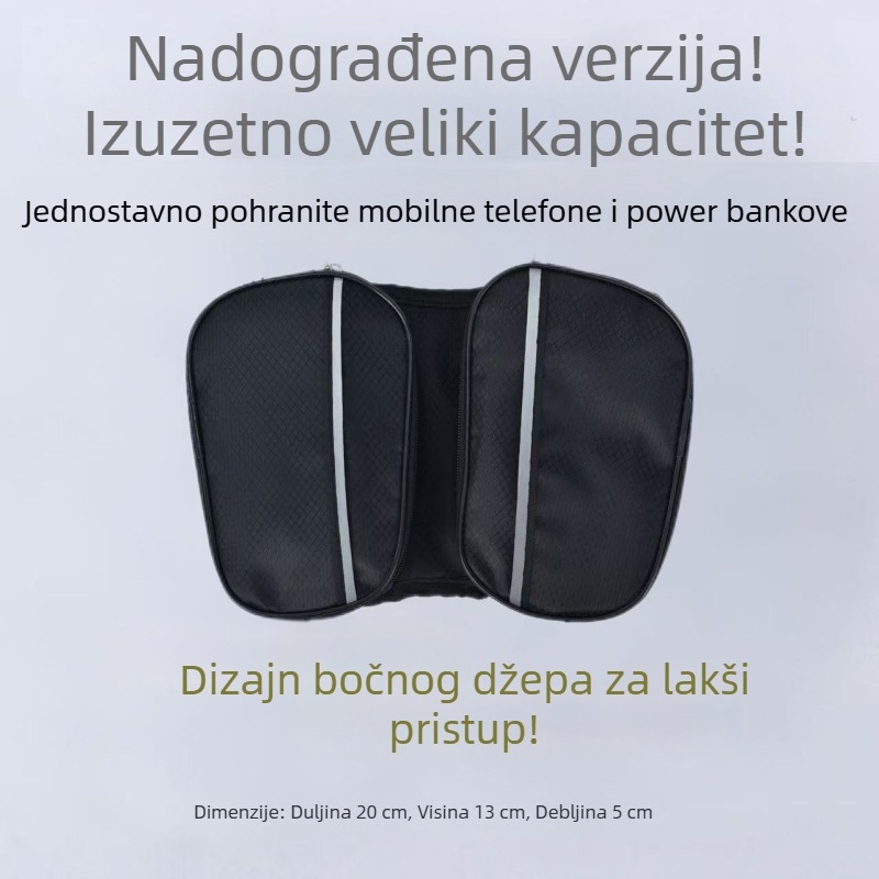 Vodootporna prednja okvirna torba za bicikl i torba za sjedište, s velikim kapacitetom, reflektirajući dizajn