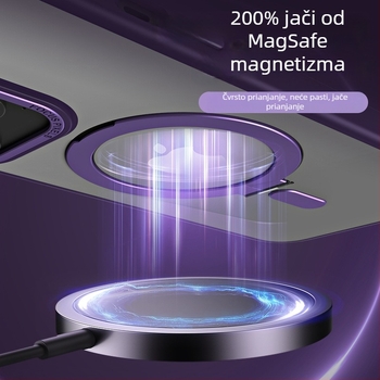 TPU zaštitno kućište za iPhone s magnetskim stalkom i nevidljivom podrškom, prozirna oslonac, prilagodljivo