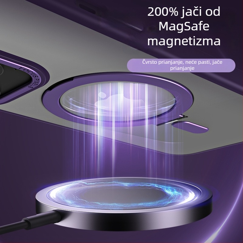 TPU zaštitno kućište za iPhone s magnetskim stalkom i nevidljivom podrškom, prozirna oslonac, prilagodljivo