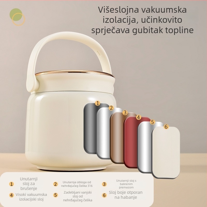 Izolirana kutija za obrok od 316 nehrđajućeg čelika sa priborom, prijenosna Bento kutija