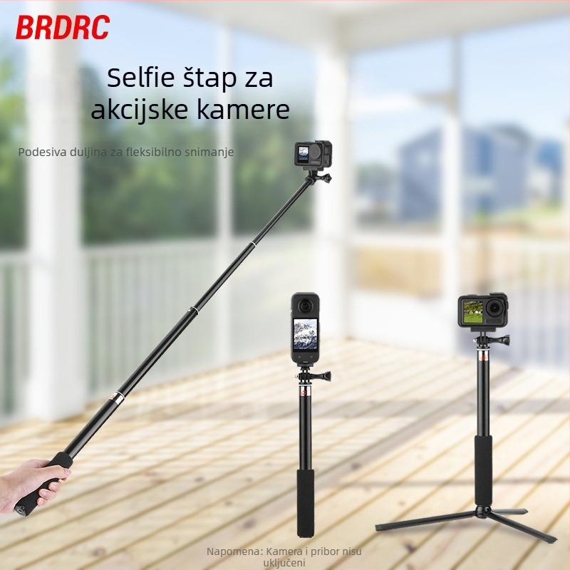 Kompatibilno s DJI Osmo Pocket 3: ručni stabilizator-nosač, selfie štapić za kameru s gimbalom, dodatak za X5 produženu šipku