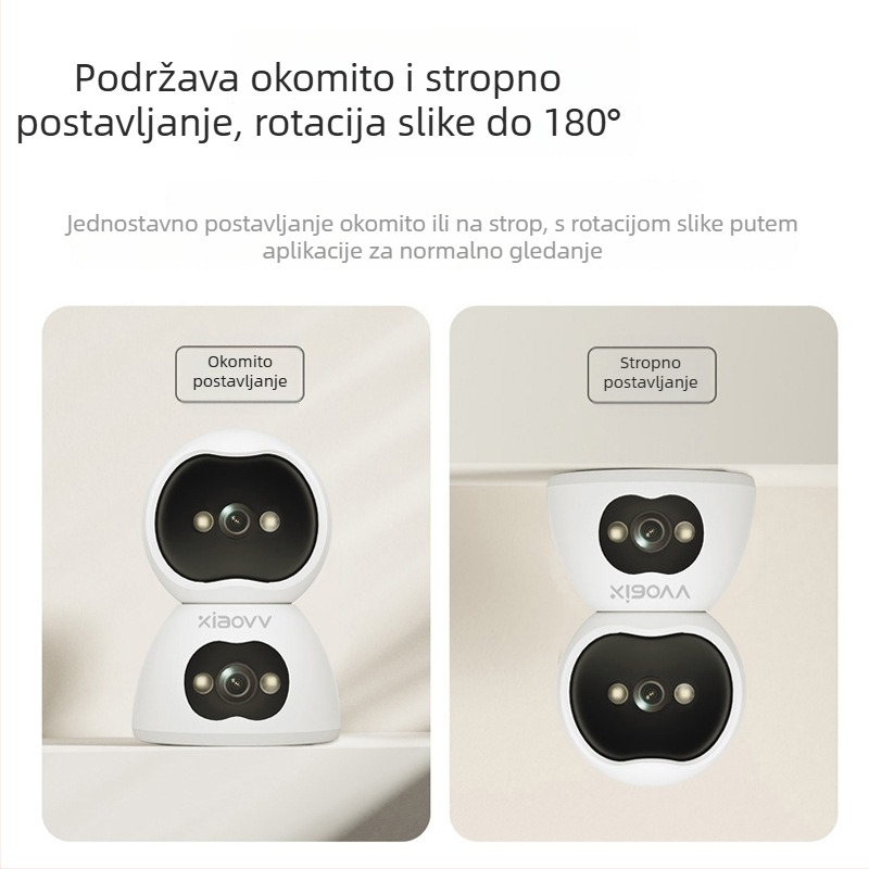 Mijia pametna bežična unutarnja kamera s dvostrukim pogledom, 4MP HD